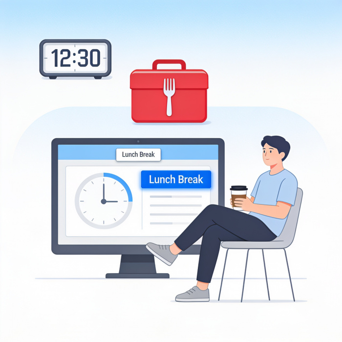 Учет обеденного перерыва в системе TimeControl